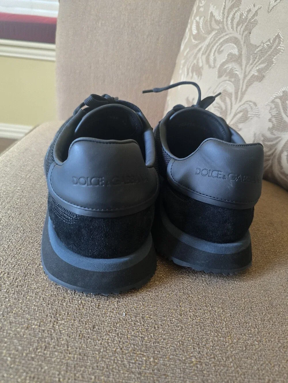 Dolce & Gabbana Mixed-Material DG CUSHION Sneakers Size 10